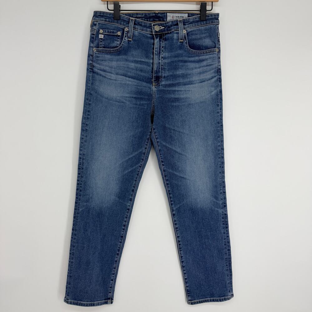 AG Jeans The Isabelle High Rise Straight Crop Denim Jean Womens 31R